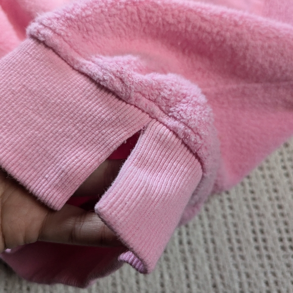 VTG OH BOY! Bubblegum Pink Crew Neck Sweater Women's Small Medium Cotton Pocket - Picture 9 of 10